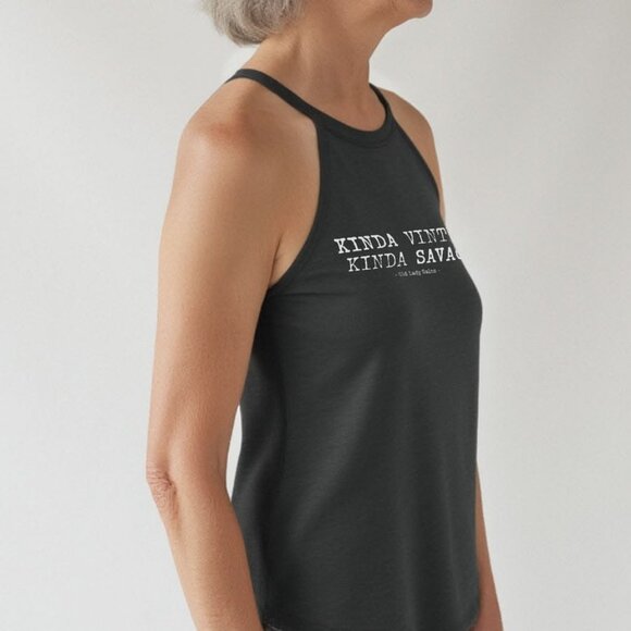 Lady Gains Kinda Vintage Kinda Savage Graphic Workout Tank Size Small - Picture 3 of 7